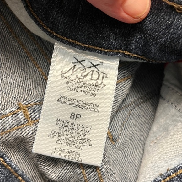 NYDJ Dark Blue Flare Jeans Size 8P - Picture 2 of 7
